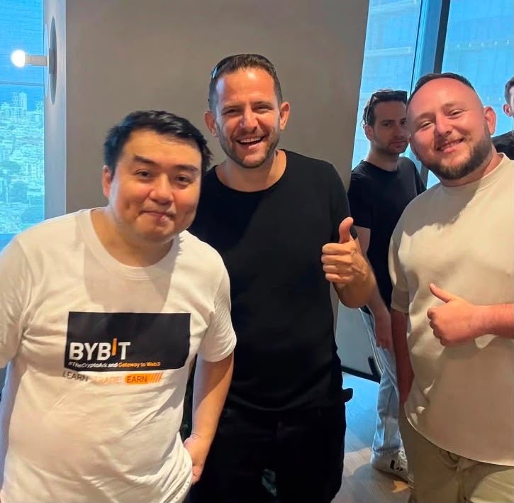 Group photo with friends from the crypto industry